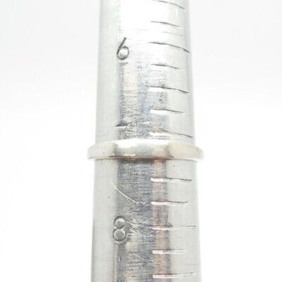 925 Sterling Silver Vintage Real Rhodochrosite Gem Ring Size 7.25 - Picture 8 of 8